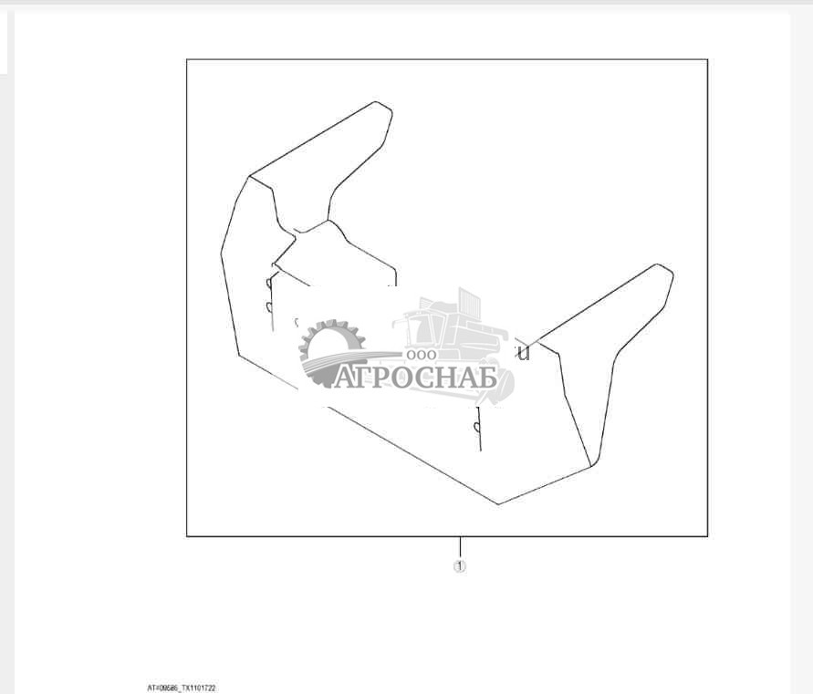 Комплект переднего противовеса, 340 кг (750 фунтов) 